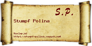 Stumpf Polina névjegykártya